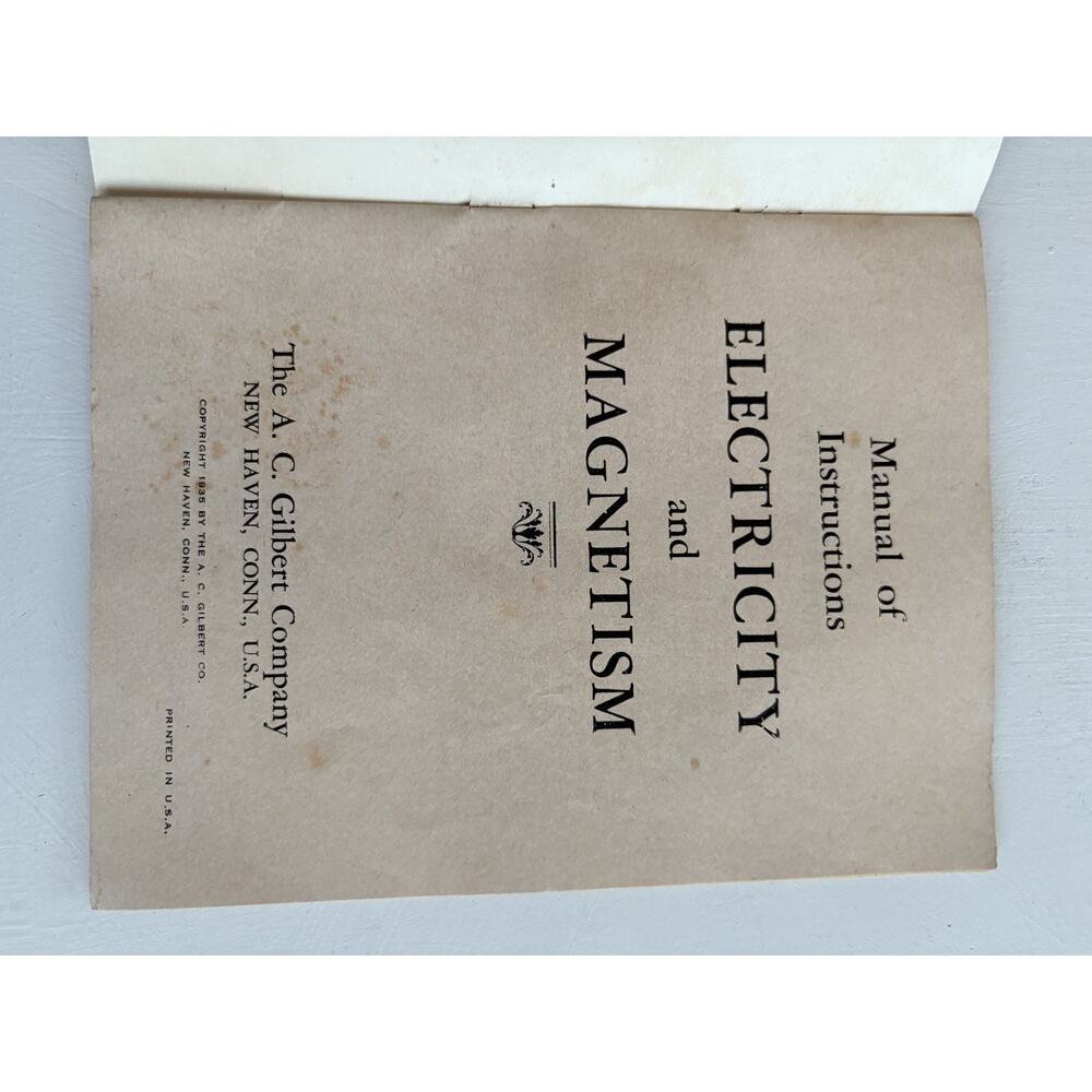 Vintage 1956 Gilbert Fun With Electricity and Magnetism Manual of Instructions - Picture 2 of 4